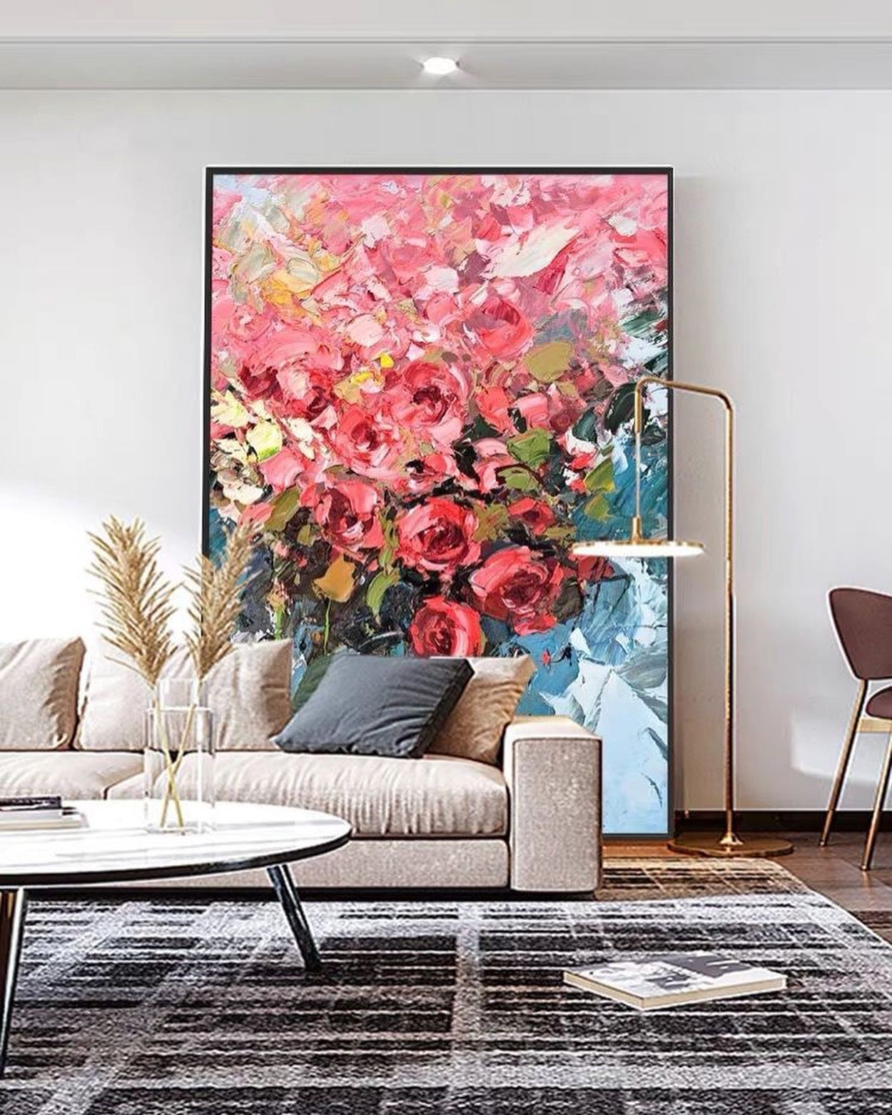Obra de arte figurativo Roses óleo sobre lienzo Marte Gallery Llanogrande
