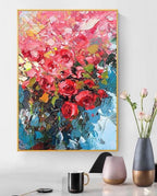 Obra de arte figurativo Roses óleo sobre lienzo Marte Gallery Llanogrande