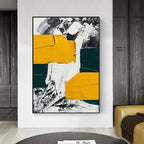 Obra de arte abstracto Rough Strokes óleo sobre lienzo Marte Gallery Llanogrande