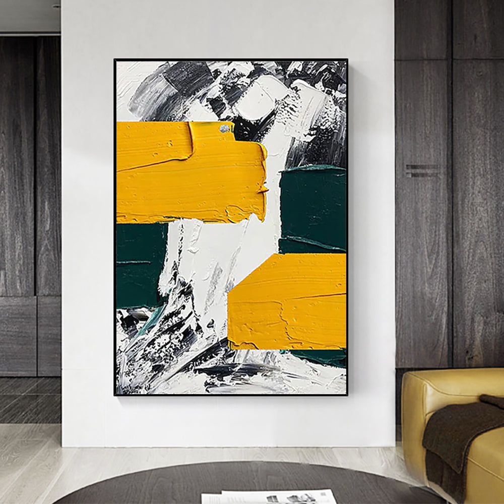 Obra de arte abstracto Rough Strokes óleo sobre lienzo Marte Gallery Llanogrande