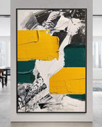 Obra de arte abstracto Rough Strokes óleo sobre lienzo Marte Gallery Llanogrande
