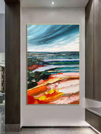 Obra de arte abstracto Stream óleo sobre lienzo Marte Gallery Llanogrande