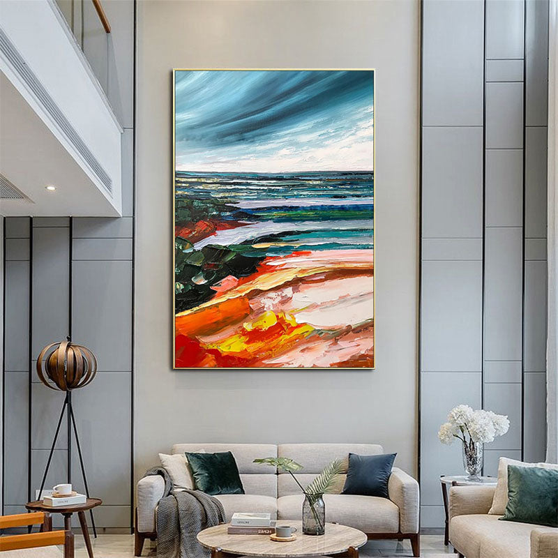Obra de arte abstracto Stream óleo sobre lienzo Marte Gallery Llanogrande