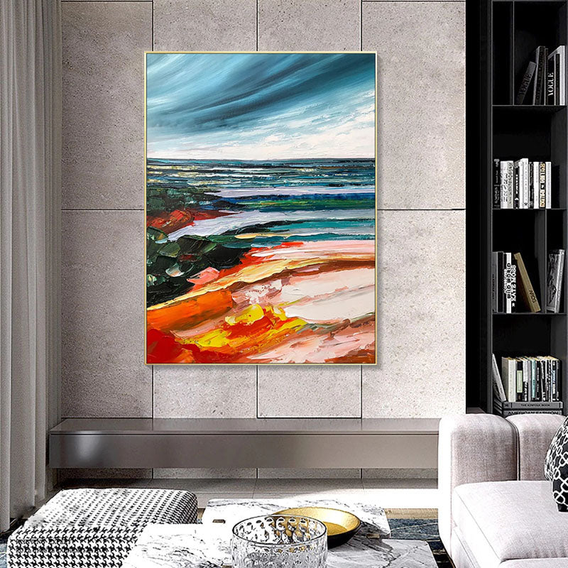 Obra de arte abstracto Stream óleo sobre lienzo Marte Gallery Llanogrande