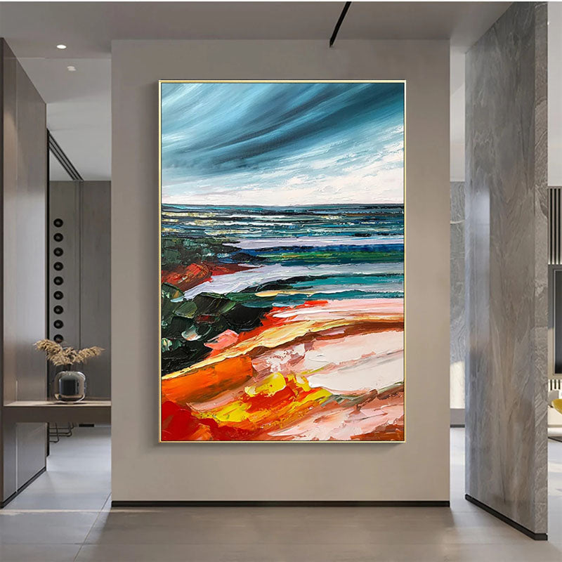 Obra de arte abstracto Stream óleo sobre lienzo Marte Gallery Llanogrande