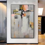 Obra de arte abstracto Sacro 1 óleo sobre lienzo Marte Gallery Llanogrande