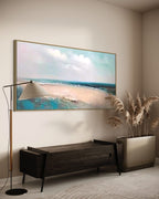 Obra de arte abstracto Serene Seaside óleo sobre lienzo Marte Gallery Llanogrande