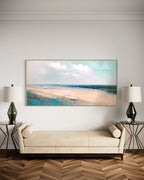Obra de arte abstracto Serene Seaside óleo sobre lienzo Marte Gallery Llanogrande