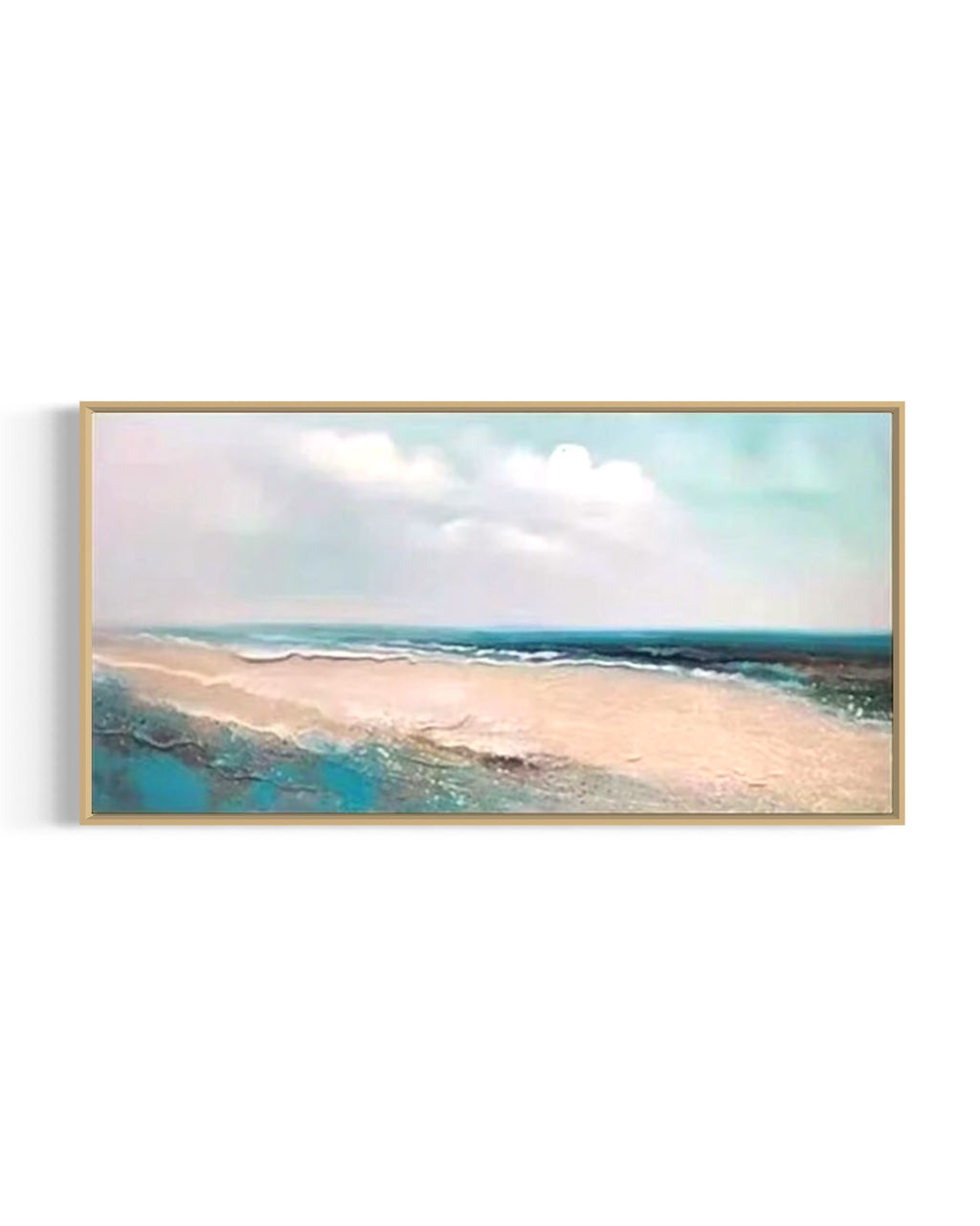 Obra de arte abstracto Serene Seaside óleo sobre lienzo Marte Gallery Llanogrande