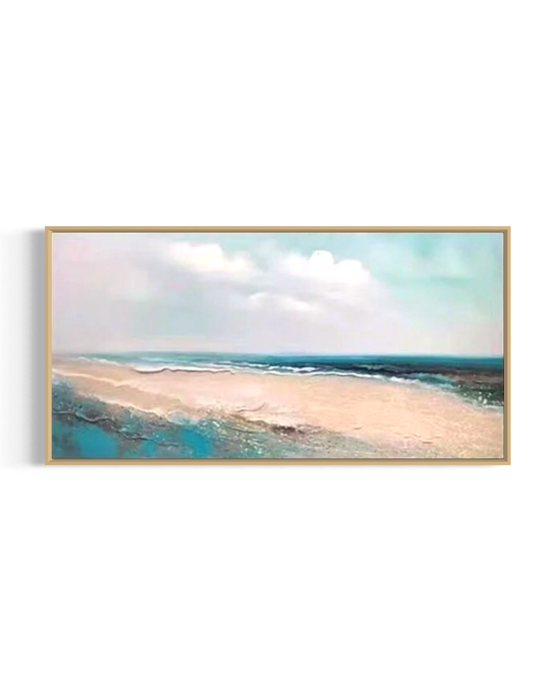 Obra de arte abstracto Serene Seaside óleo sobre lienzo Marte Gallery Llanogrande