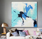 Obra de arte abstracto Blue Sky óleo sobre lienzo Marte Gallery Llanogrande