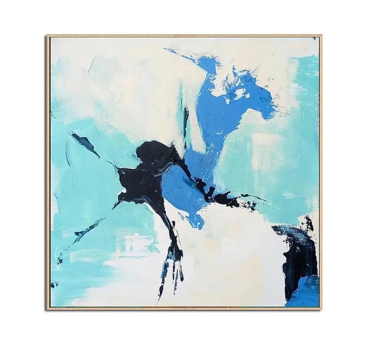 Obra de arte abstracto Blue Sky óleo sobre lienzo Marte Gallery Llanogrande