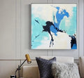 Obra de arte abstracto Blue Sky óleo sobre lienzo Marte Gallery Llanogrande