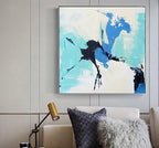 Obra de arte abstracto Blue Sky óleo sobre lienzo Marte Gallery Llanogrande
