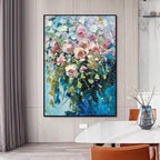Obra de arte figurativo Spring Roses óleo sobre lienzo Marte Gallery Llanogrande