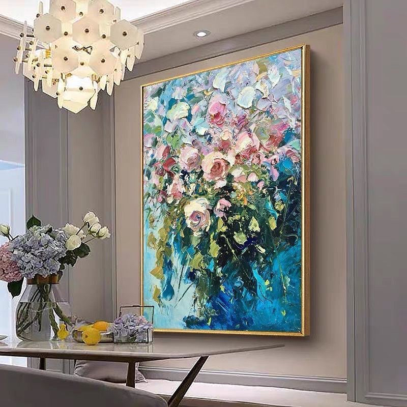 Obra de arte figurativo Spring Roses óleo sobre lienzo Marte Gallery Llanogrande
