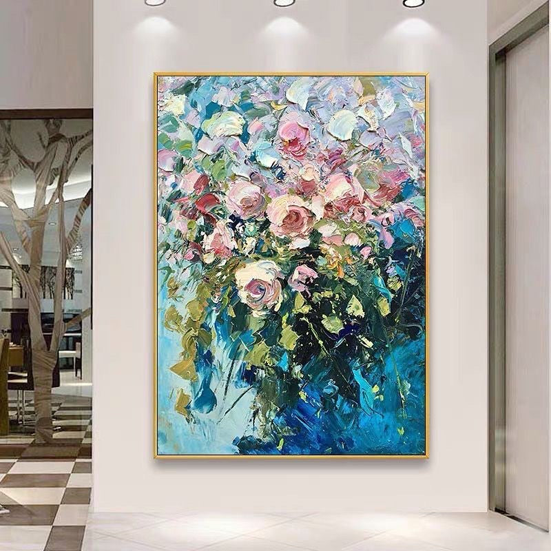 Obra de arte figurativo Spring Roses óleo sobre lienzo Marte Gallery Llanogrande