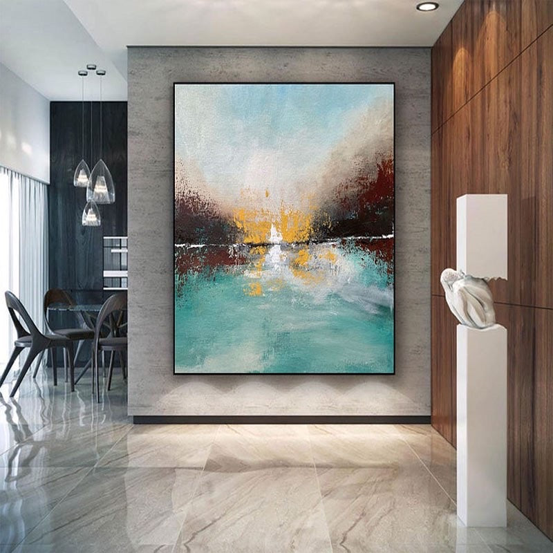 Obra de arte abstracto Sunset In Santa Marta óleo sobre lienzo Marte Gallery Llanogrande