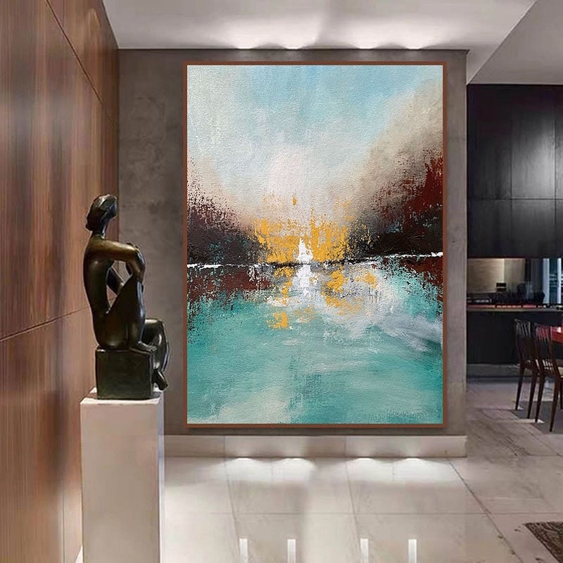 Obra de arte abstracto Sunset In Santa Marta óleo sobre lienzo Marte Gallery Llanogrande