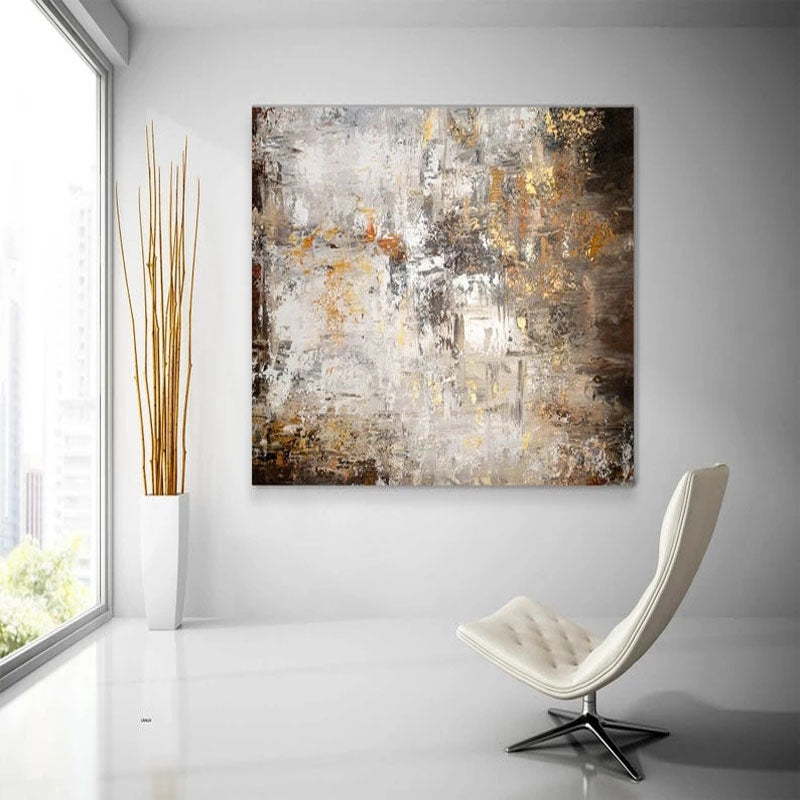 Obra de arte abstracto Terracota óleo sobre lienzo Marte Gallery Llanogrande