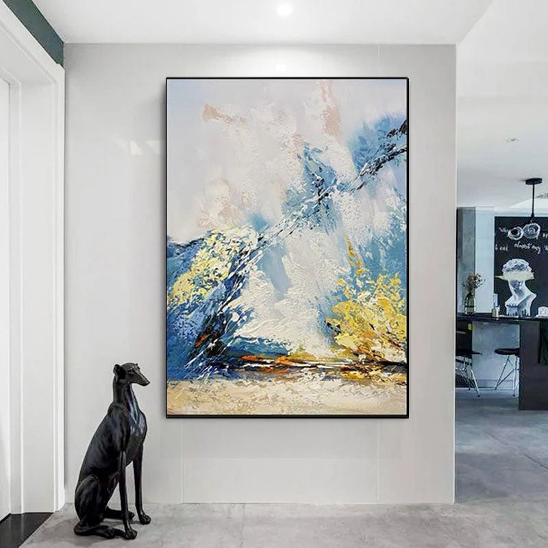 Obra de arte abstracto Tidal Wave óleo sobre lienzo Marte Gallery Llanogrande