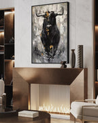 Obra de arte figurativo The Bull óleo sobre lienzo Marte Gallery Llanogrande
