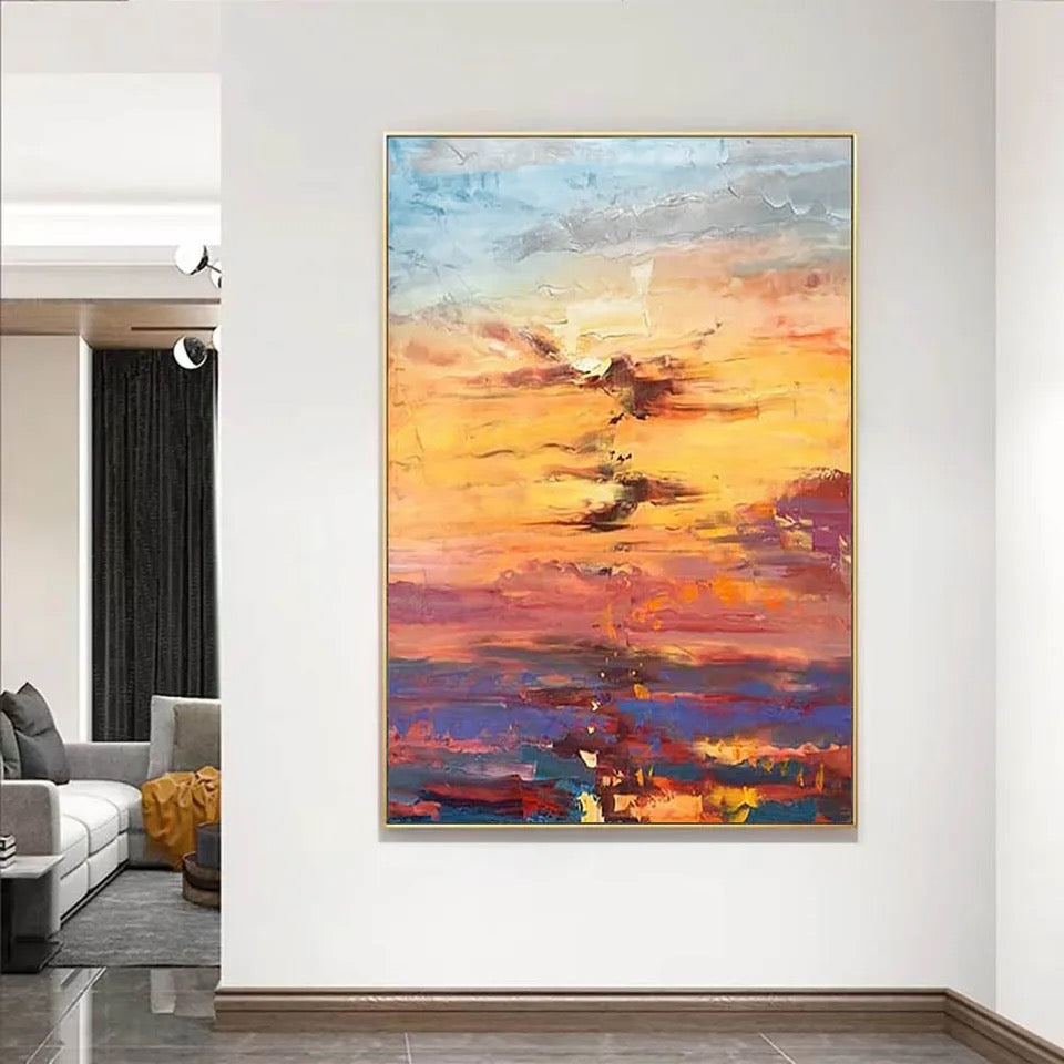 Obra de arte figurativo The Sunrise óleo sobre lienzo Marte Gallery Llanogrande