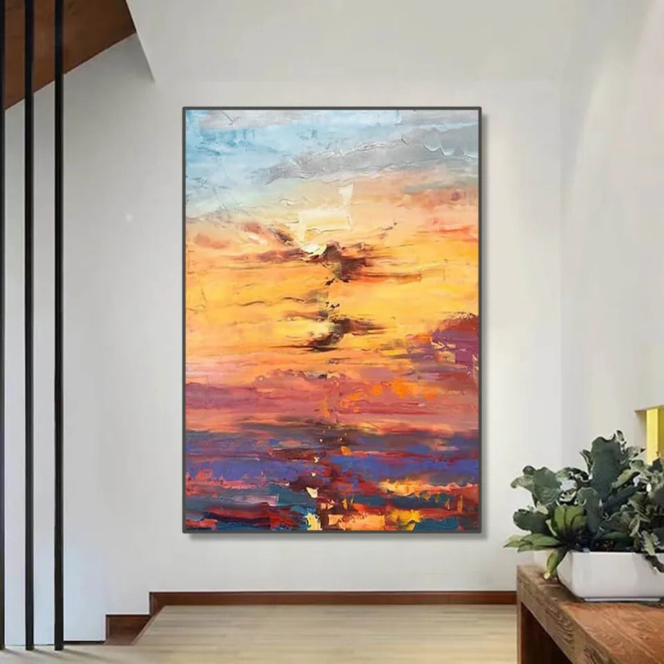 Obra de arte figurativo The Sunrise óleo sobre lienzo Marte Gallery Llanogrande