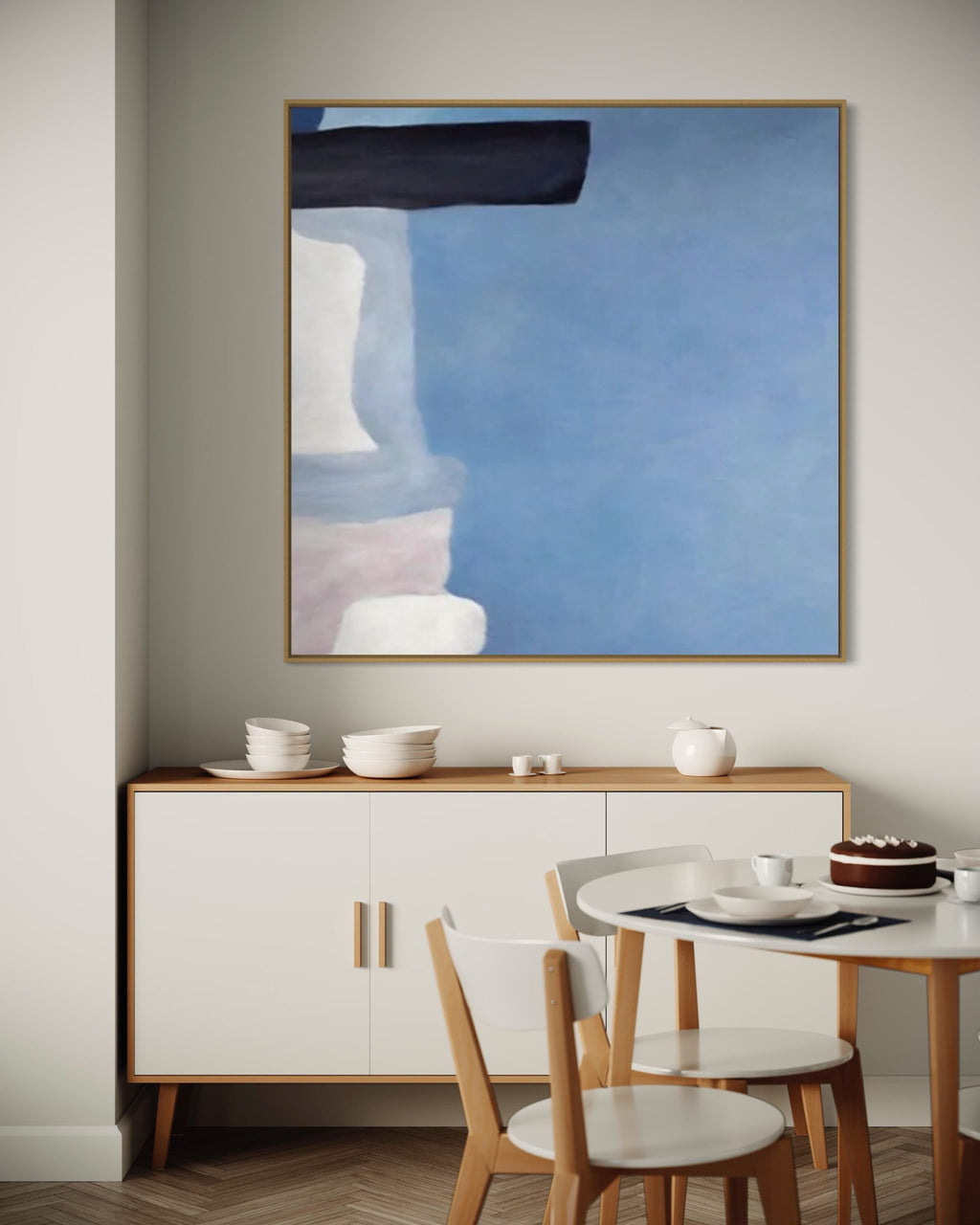 Obra de arte abstracto Tranquillity óleo sobre lienzo Marte Gallery Llanogrande