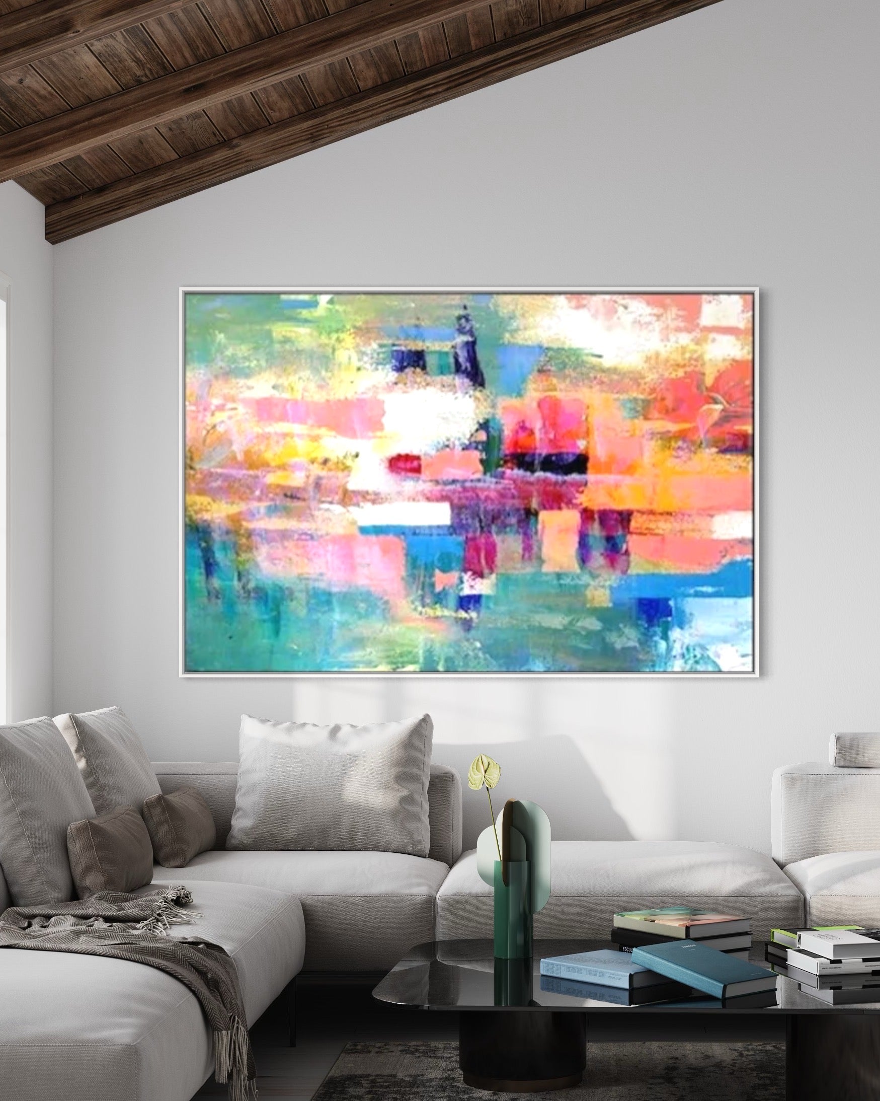 Obra de arte abstracto Vida óleo sobre lienzo Marte Gallery Llanogrande