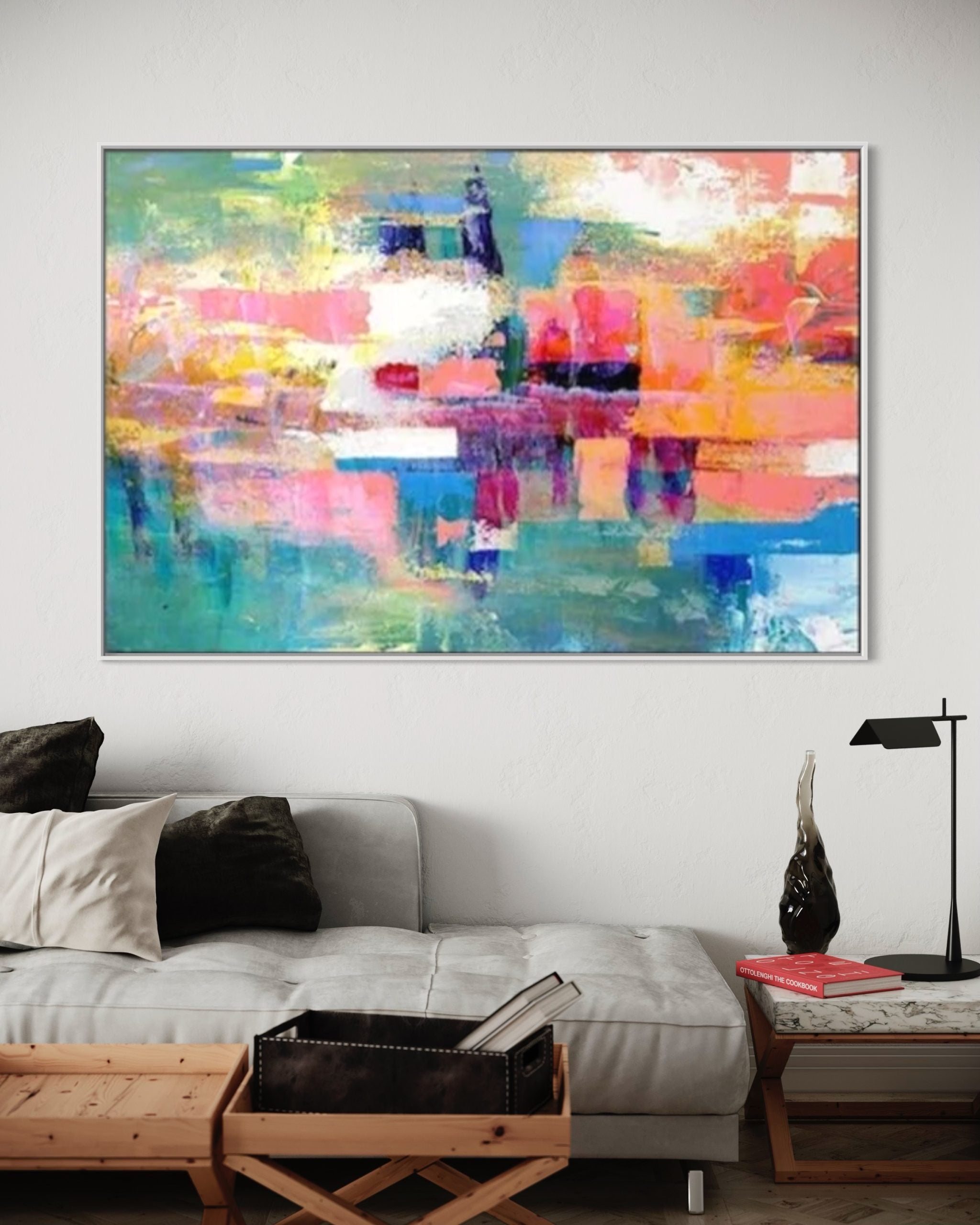 Obra de arte abstracto Vida óleo sobre lienzo Marte Gallery Llanogrande