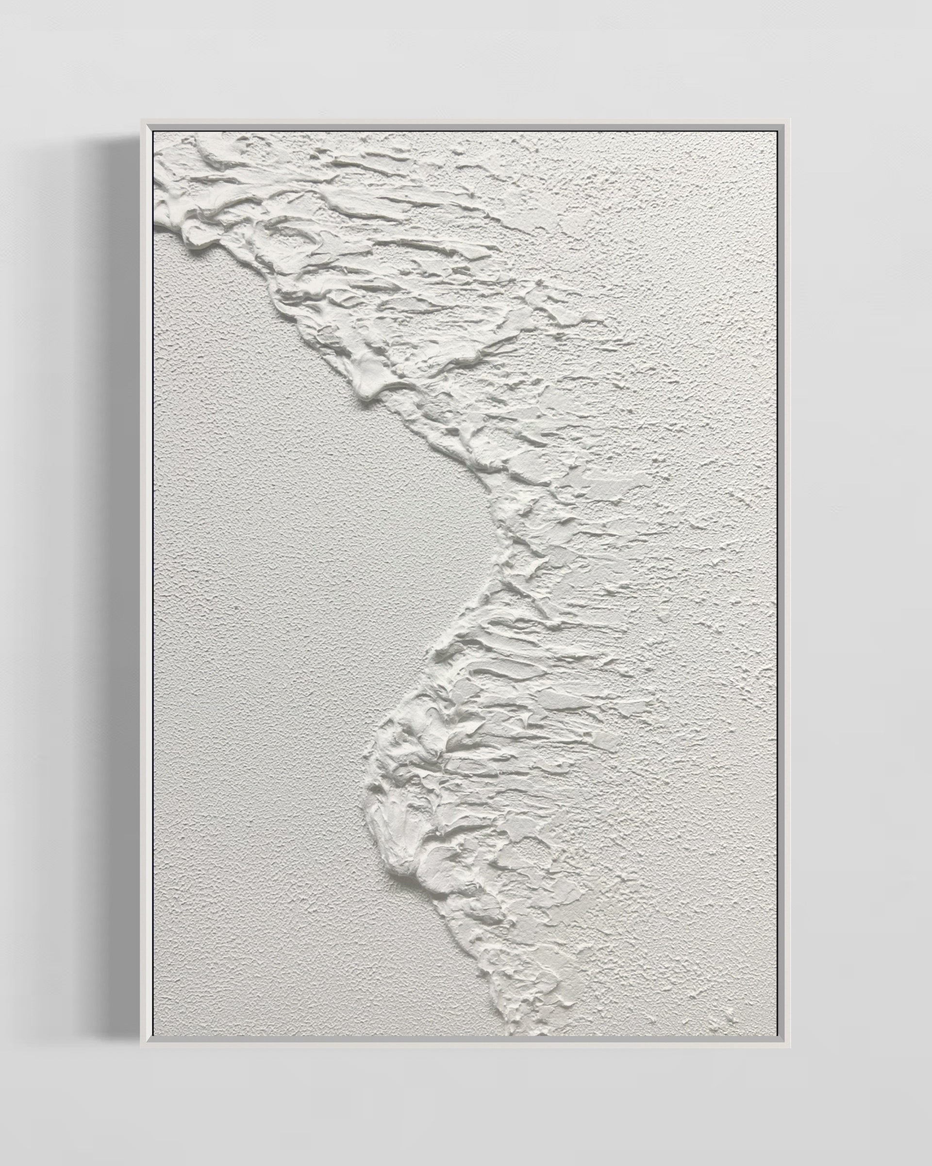Obra de arte abstracto White Texture 10 óleo sobre lienzo Marte Gallery Llanogrande