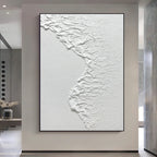 Obra de arte abstracto White Texture 10 óleo sobre lienzo Marte Gallery Llanogrande