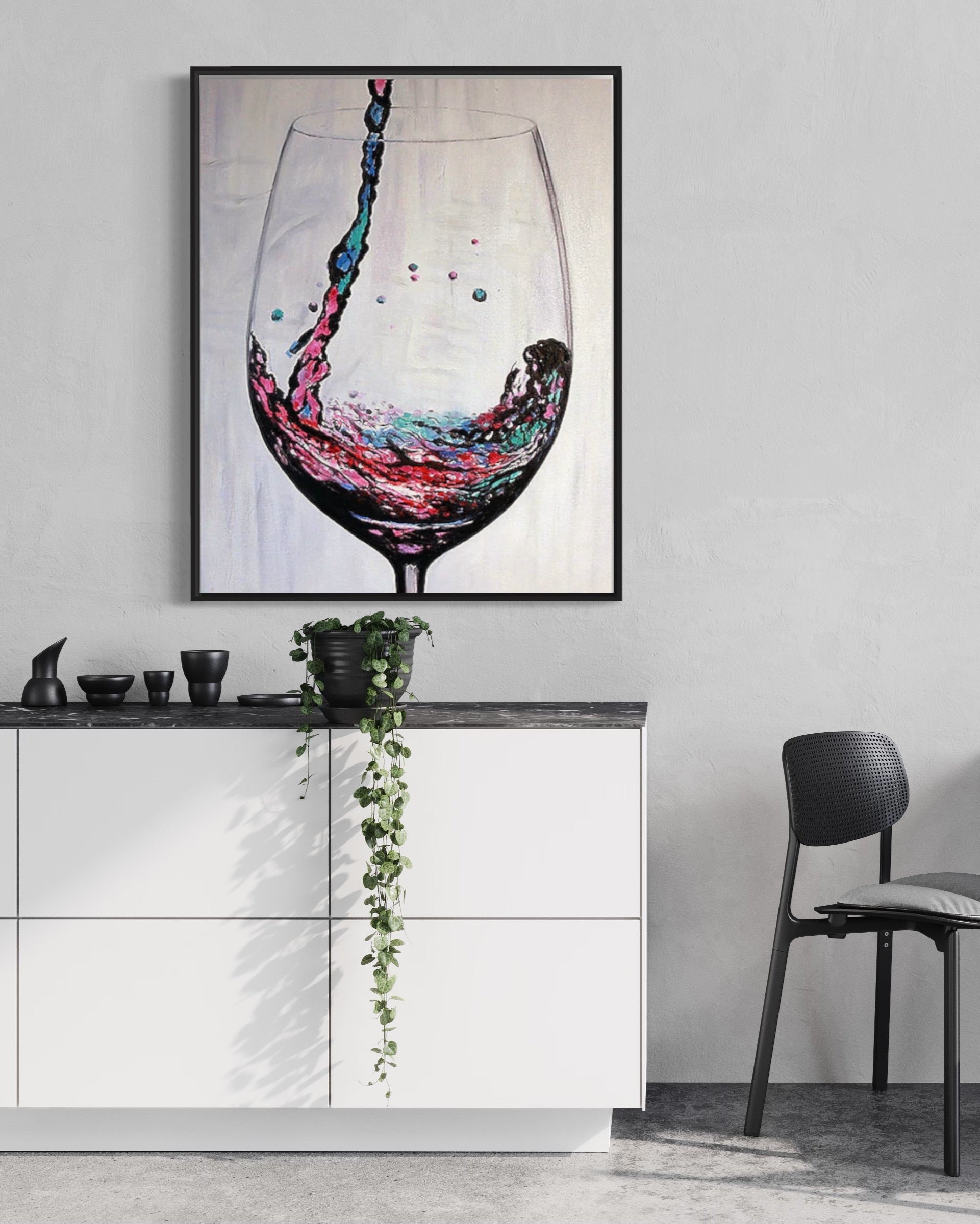 Obra de arte figurativo Wine óleo sobre lienzo Marte Gallery Llanogrande