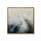 Obra de arte abstracto Shades óleo sobre lienzo con relieve y detalles dorados estilo lujoso Marte Gallery Llanogrande Rionegro