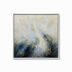 Obra de arte abstracto Shades óleo sobre lienzo con relieve y detalles dorados estilo lujoso Marte Gallery Llanogrande Rionegro